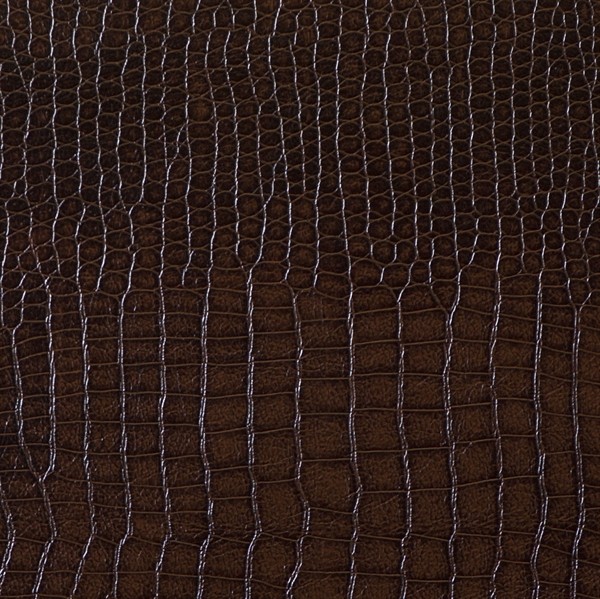 Brown Crocodile Faux Leather Fabric