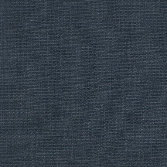Denim Blue Plain Solid Linen Upholstery Fabric by The Yard
