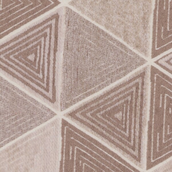 Picture of Triangle Cream upholstery fabric.