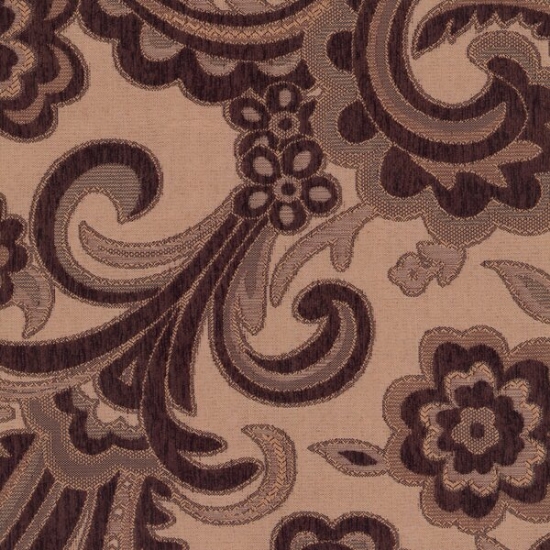 Picture of Alexandria Dark Brown upholstery fabric.